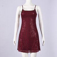 Sequined Double-Layer Strapless Sequined Backless Sexy Elastic Bodycon Straps - Thumbnail 5