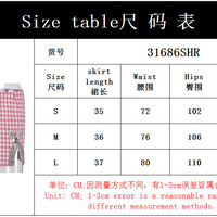 Slit Rhinestone Bodycon Houndstooth Midi Skirt - Thumbnail 4