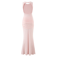 Sexy backless irregular slim-fit ruched bodycon dress - Thumbnail 1