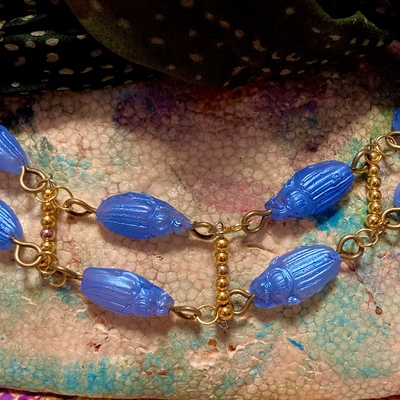 Elisabeth beetle scarab necklace