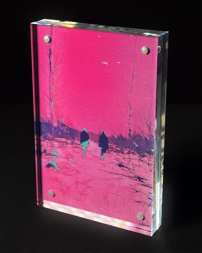 anomaly_251119: One-of-a-kind signed glitch art 4" x 6" giclée print in acrylic frame