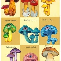 "Mushroom Studies" Original Sketchbook Page - Thumbnail 2