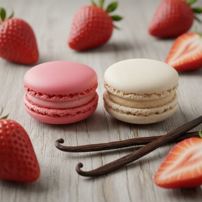 Macarons Strawberry and Vanilla, 24 count - Thumbnail 5
