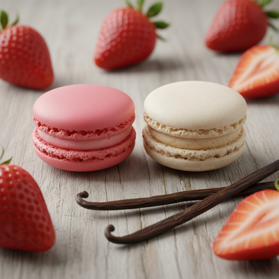 Macarons Strawberry and Vanilla, 24 count - Thumbnail 9