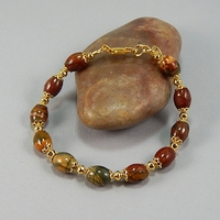 Red Creek Jasper Gemstone Bracelet – Earthy Strength & Grounding Energy - Thumbnail 2