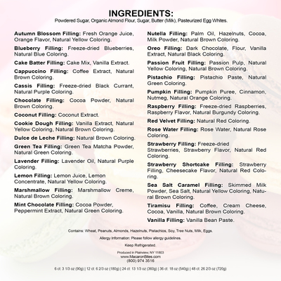 Macaron Bites: 24 French Macarons Gift Box – Red Velvet & Mint Chocolate Holiday Cookies Assortment - Thumbnail 7