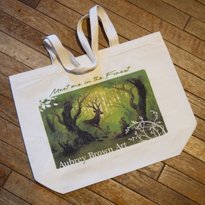 "meet me in the forest" tote