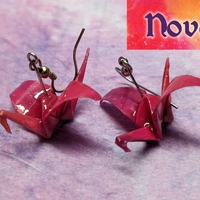 Origami Crane Earrings - Galaxy Set - Thumbnail 4