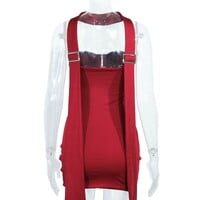 Halter neck women's dress, sexy and high-end nightclub bodycon long skirt - Thumbnail 3