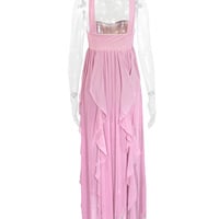 Stylish strapless high-end evening gown, sexy and elegant backless dress - Thumbnail 3