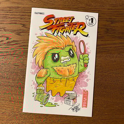 Hand drawn tiny ghost sketch cover comic - green kombat sasquatch