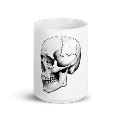 White glossy Coffee mug - Skull edition 