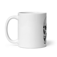 White glossy Coffee mug - Skull edition  - Thumbnail 4