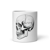 White glossy Coffee mug - Skull edition  - Thumbnail 1