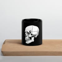 Black Glossy Coffee mug - Skull edition - Thumbnail 1