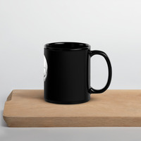 Black Glossy Coffee mug - Skull edition - Thumbnail 3