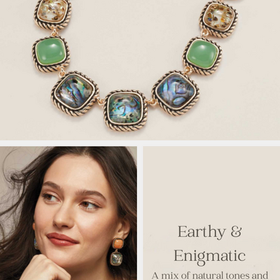 Abalone gemscape statement necklace - final sale - Thumbnail 1