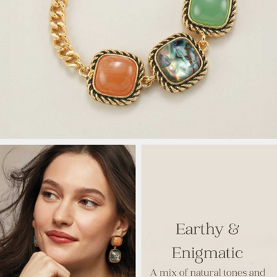 Abalone gemscape statement bracelet - final sale