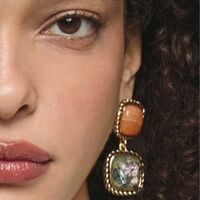Abalone Gemscape Statement Earrings - FINAL SALE - Thumbnail 2