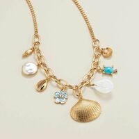 Charm Medley Link Necklace - FINAL SALE - Thumbnail 1