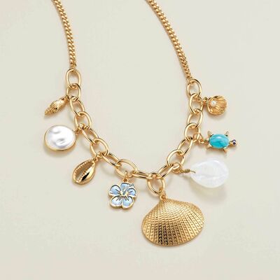 Charm medley link necklace - final sale