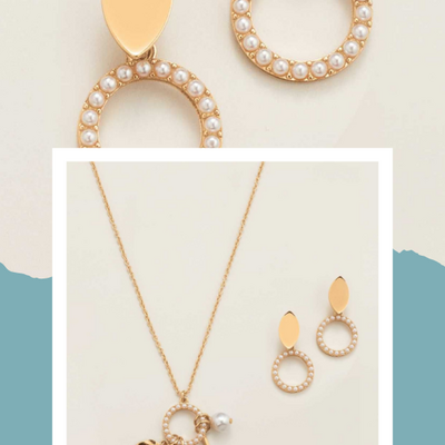 Turquoise tides necklace and earring set - final sale