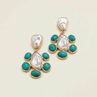 Turquoise Tides Statement Earrings - FINAL SALE - Thumbnail 1