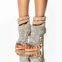 Stiletto Sandals Rhinestone Worldwide Shipping - Thumbnail 1