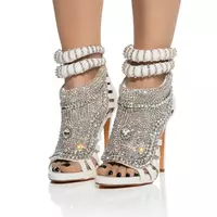 Stiletto Sandals Rhinestone Worldwide Shipping - Thumbnail 2