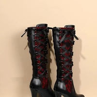Platform Boots Lace Up Worldwide Shipping - Thumbnail 2