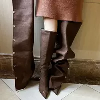 Ariane - Metal Button Boots-Worldwide Shipping - Thumbnail 4