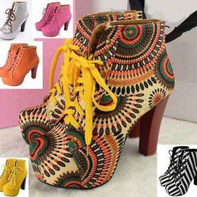 Anouska - platforms lace-up ankle stilettos comfy worldwide shipping