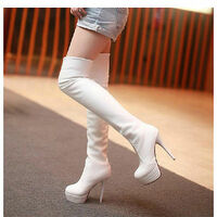 Edith - Stiletto Heel Over Knee Thigh High Boots Dress Comfy Worldwide Shipping - Thumbnail 2