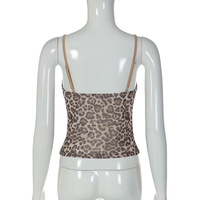 Stylish and sexy V-neck backless leopard print camisole - Thumbnail 3