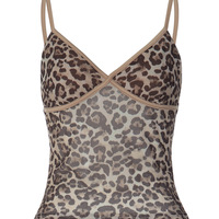 Stylish and sexy V-neck backless leopard print camisole - Thumbnail 5