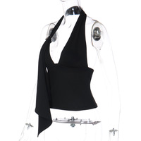 Sexy halter neck low-cut backless camisole top - Thumbnail 4