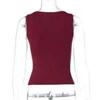 Sexy lace-up bow camisole - Thumbnail 5