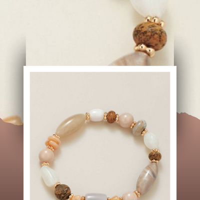 Soft sands beaded bracelet - final sale - Thumbnail 2