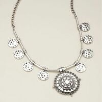 Ancient Allure Metal Medallion Necklace - FINAL SALE - Thumbnail 3