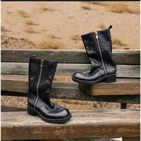 Women's retro knight boots side zipper - Thumbnail 3