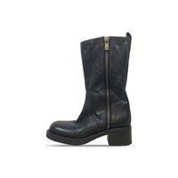 Women's retro knight boots side zipper - Thumbnail 4