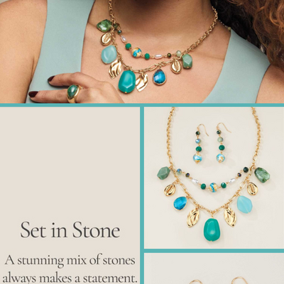 Seaside treasure necklace and earring set - final sale - Thumbnail 2