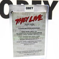 They Live - John Nada Custom Artifact Horror Trading Card - Thumbnail 3