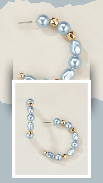 Pearlescent Moonlight Hoops - FINAL SALE