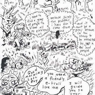 The isolated groper (drawing)