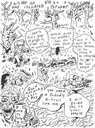 THE ISOLATED GROPER (drawing)