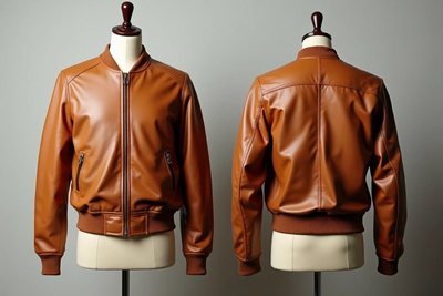 Crafted Leather Design Brown Leather Fashion Jacket Motorcycle