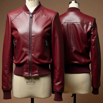 Crafted leather design biker fashion jacket motorcycle - Thumbnail 3
