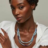Colorblock Chic Layered Necklace - FINAL SALE - Thumbnail 4