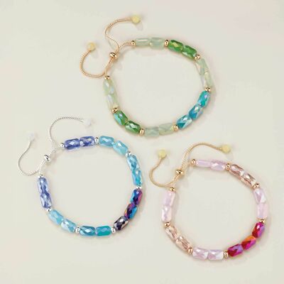 Colorblock chic pull-cord bracelet - final sale